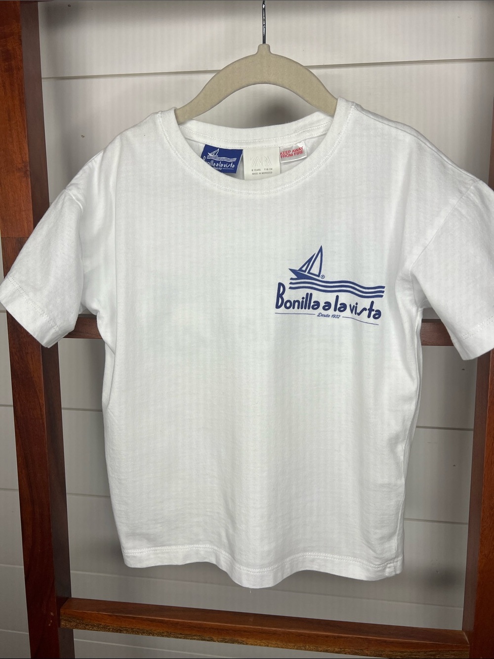 Zara Boys: Bonilla a la Vista White Graphic Tee - Picture 6 of 6